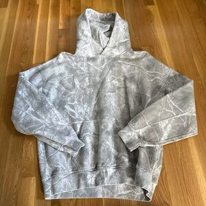 Abercrombie & Fitch Light Gray Patterned Hoodie